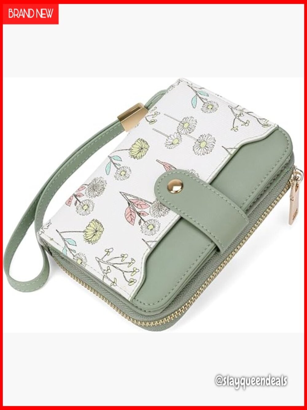 Leather Credit Card Holder RFID Blocking Wallet Women Large Capacity Wristlet
